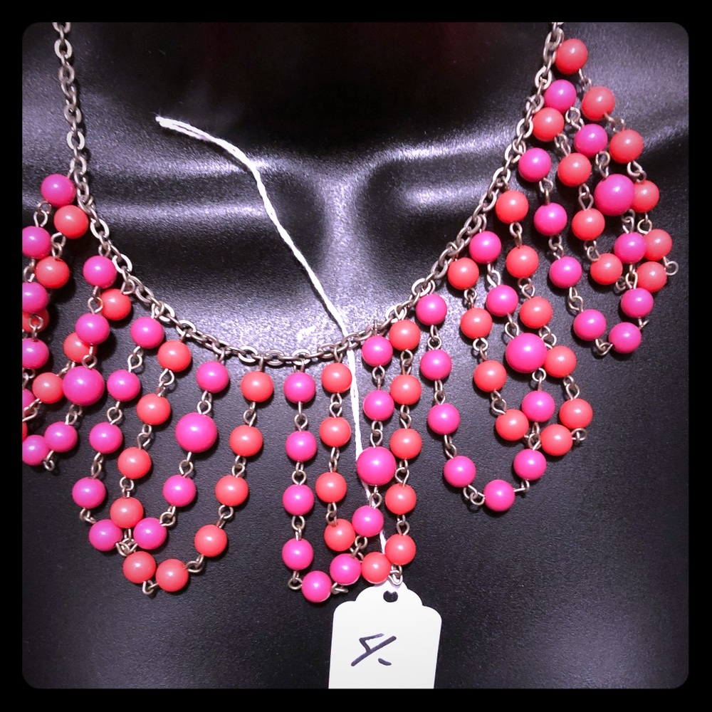$4   💝Necklace pink/orange